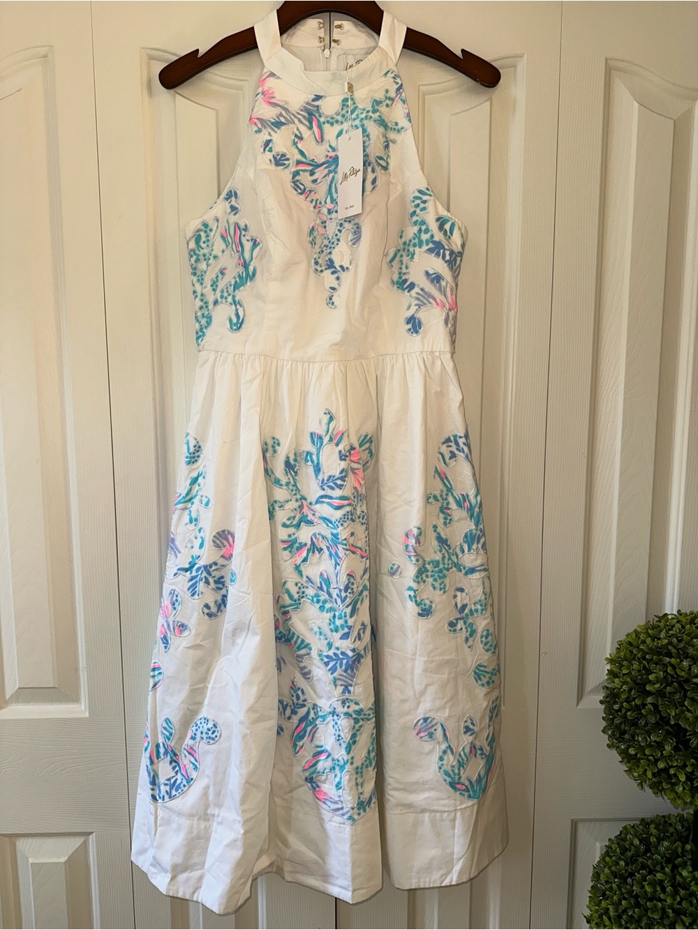 NWT Lilly Pulitzer Gianne Midi Appliqué Dress